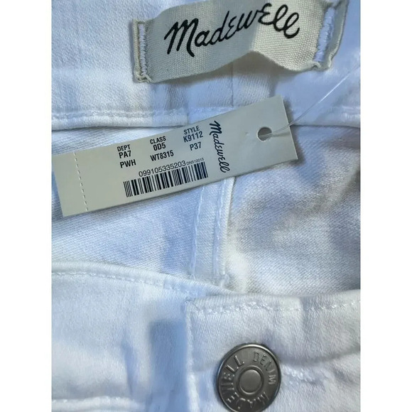 Madewell Petite 10" High-Rise Skinny Jeans in Pure White: Step-Hem Edition - Picture 8 of 8